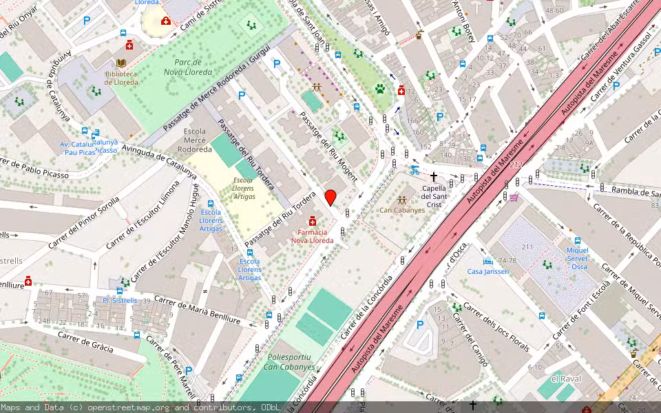 Mapa de Subasta Inmueble (Vivienda) en Badalona, Barcelona