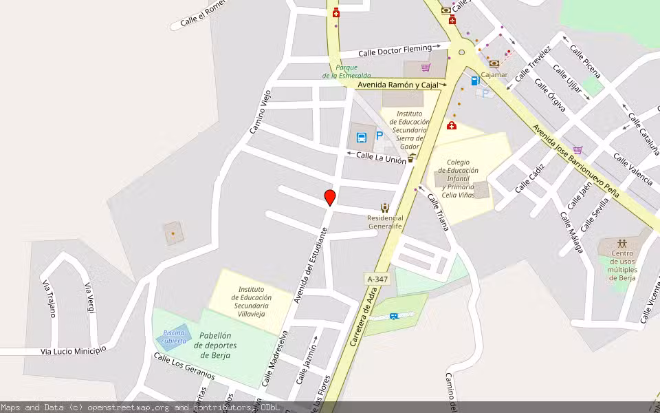 Mapa de Subasta Inmueble (Garaje) en Berja, Almería