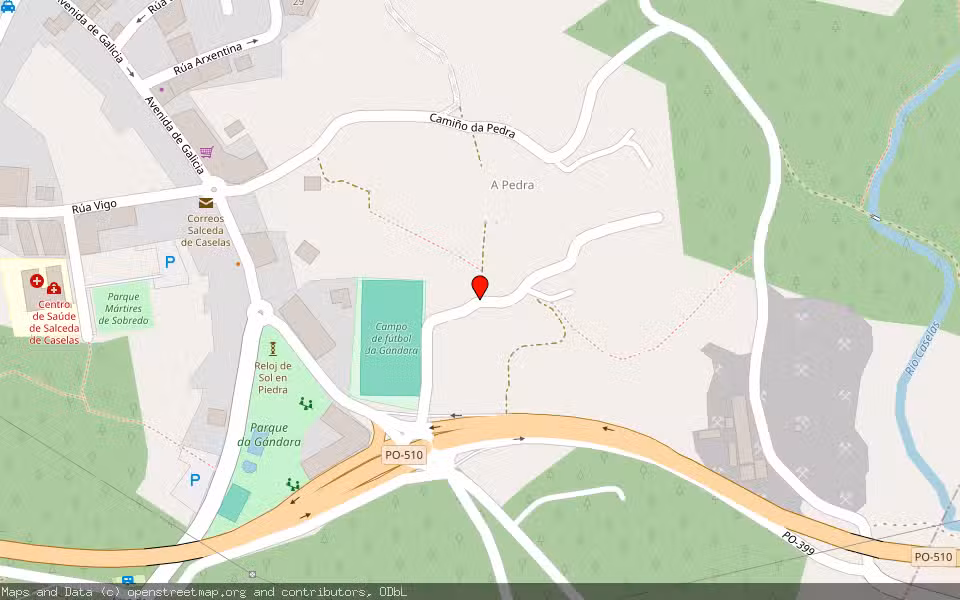 Mapa de Subasta Inmueble (Vivienda) en Salceda De Caselas, Pontevedra