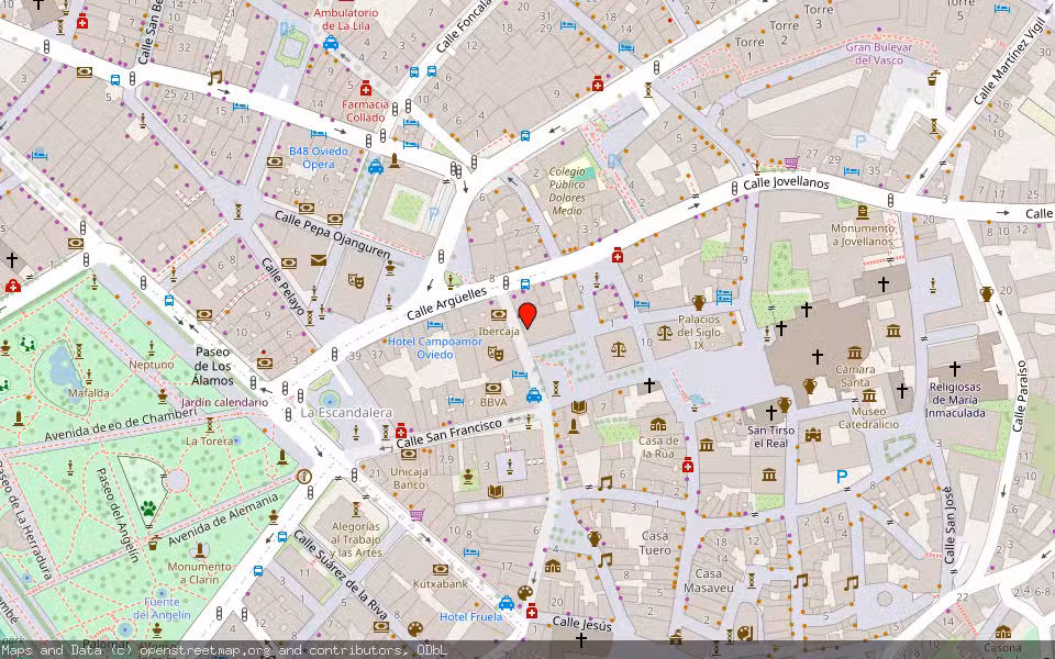 Mapa de Subasta Inmueble (Vivienda) en Oviedo, Asturias