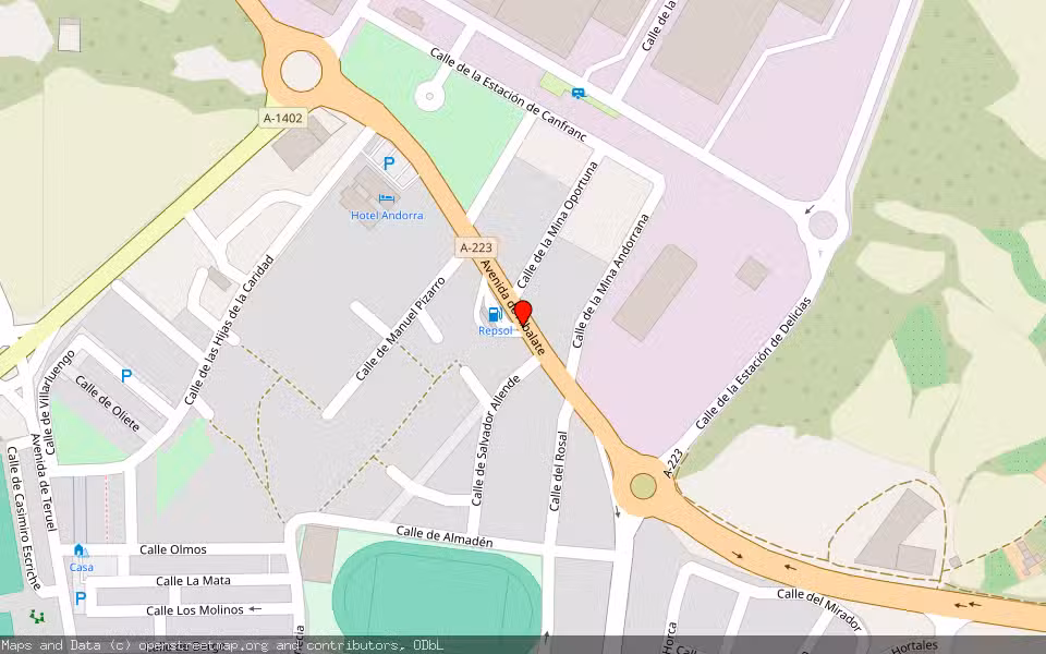 Mapa de Subasta Inmueble (Vivienda) en Andorra, Teruel