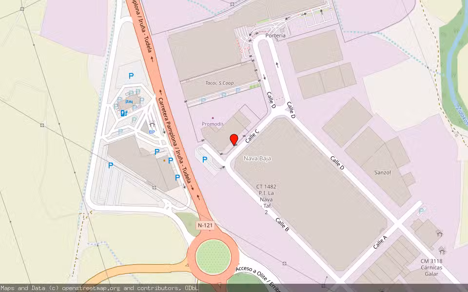 Mapa de Subasta Inmueble (Local comercial) en Tafalla, Navarra