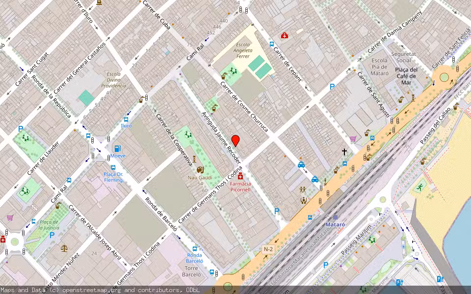 Mapa de Subasta Inmueble (Vivienda) en Mataró, Barcelona