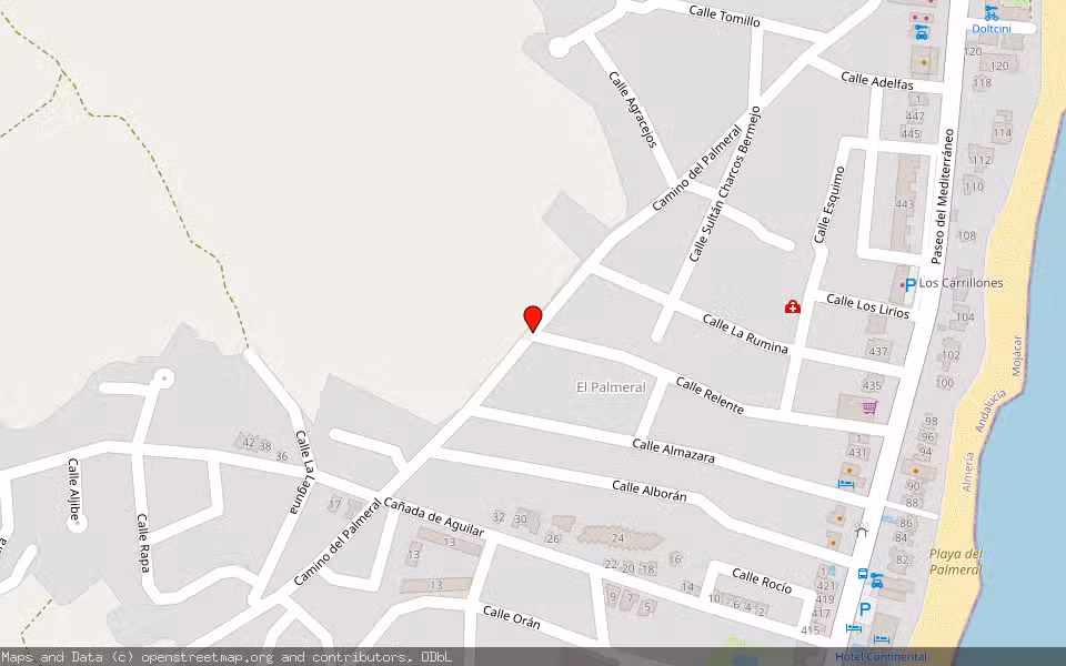 Mapa de Subasta Inmueble (Vivienda) en Mojácar, Almería