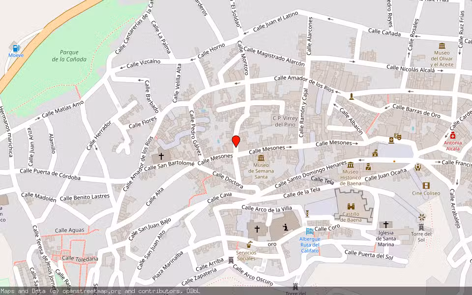 Mapa de Subasta Inmueble (Vivienda) en Baena, Córdoba