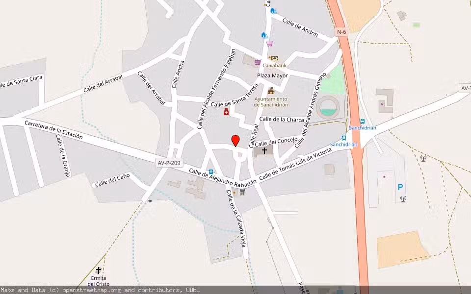 Mapa de Subasta Inmueble (Vivienda) en Sanchidrian, Ávila