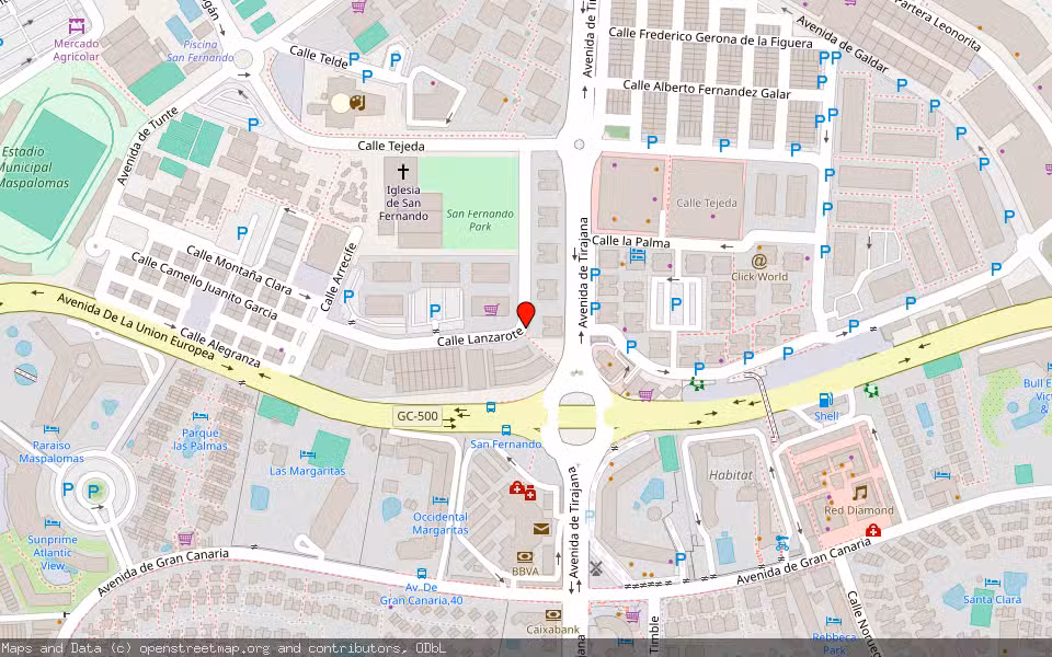Mapa de Subasta Inmueble (Vivienda) en San Bartolomé De Tirajana, Las Palmas