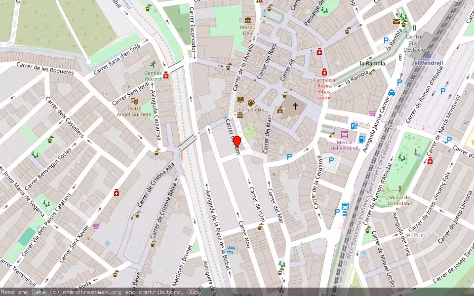 Mapa de Subasta Inmueble (Vivienda) en El Vendrell, Tarragona