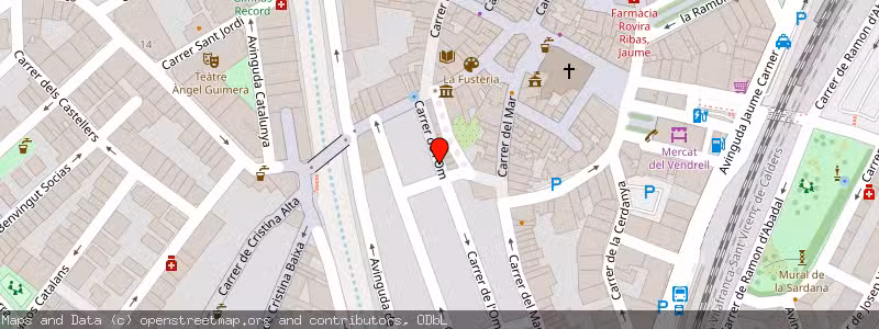 Mapa de Subasta de Inmueble (Vivienda) en El Vendrell, Tarragona 