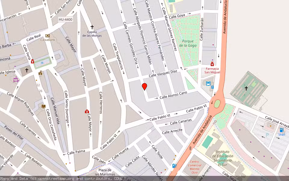 Mapa de Subasta Inmueble (Vivienda) en Lepe, Huelva