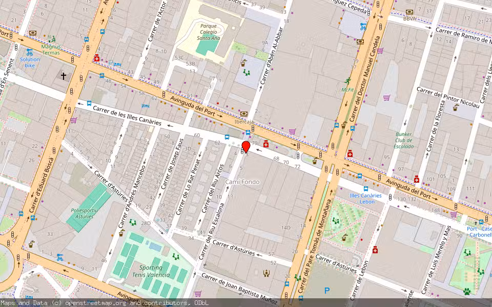 Mapa de Subasta Inmueble (Garaje) en València, Valencia/València