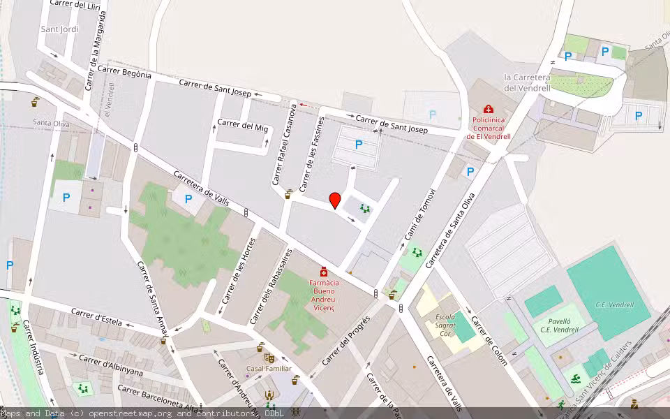 Mapa de Subasta Inmueble (Vivienda) en El Vendrell, Tarragona