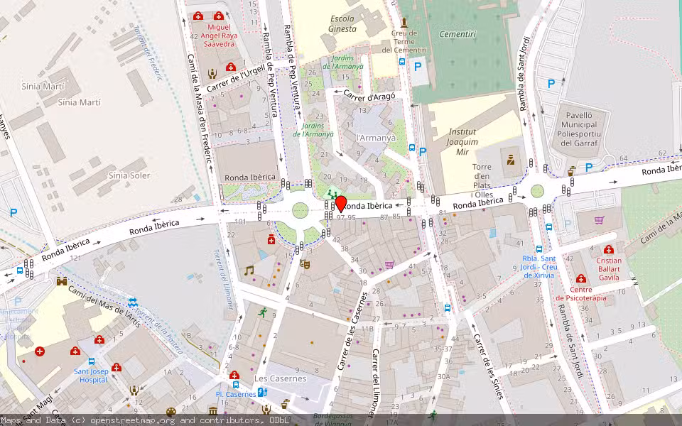 Mapa de Subasta Inmueble (Garaje) en Vilanova I La Geltru, Barcelona