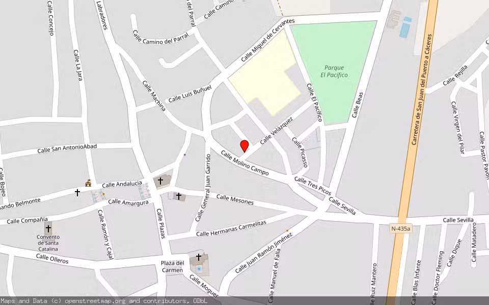 Mapa de Subasta Inmueble (Vivienda) en Trigueros, Huelva