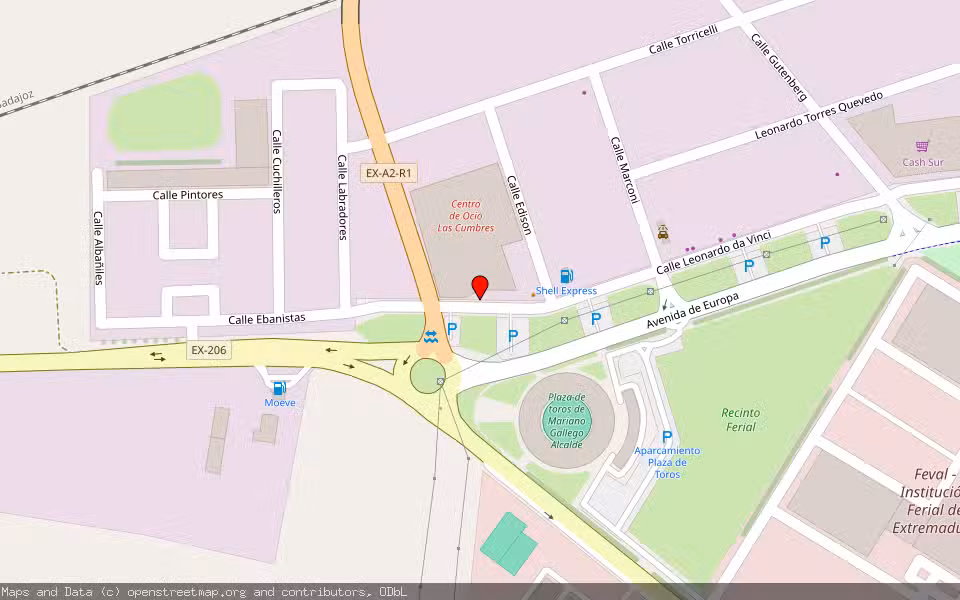 Mapa de Subasta Inmueble (Local comercial) en Don Benito, Badajoz