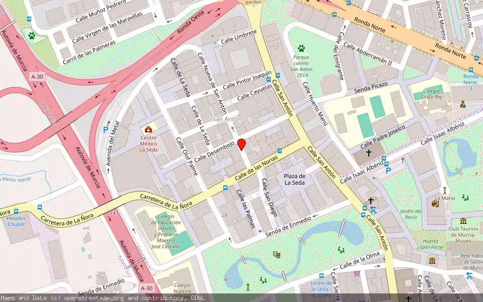 Mapa de Subasta Inmueble (Garaje) en Murcia