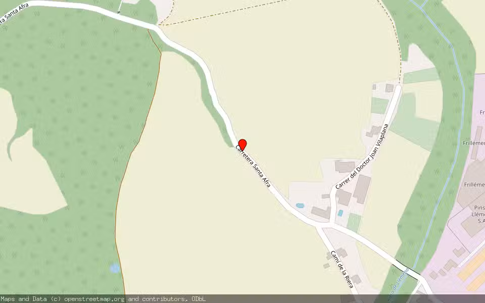 Mapa de Subasta Inmueble (Vivienda) en Sant Gregori, Girona