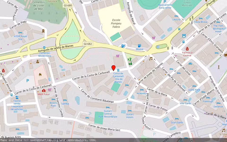 Mapa de Subasta Inmueble (Garaje) en Lloret De Mar, Girona