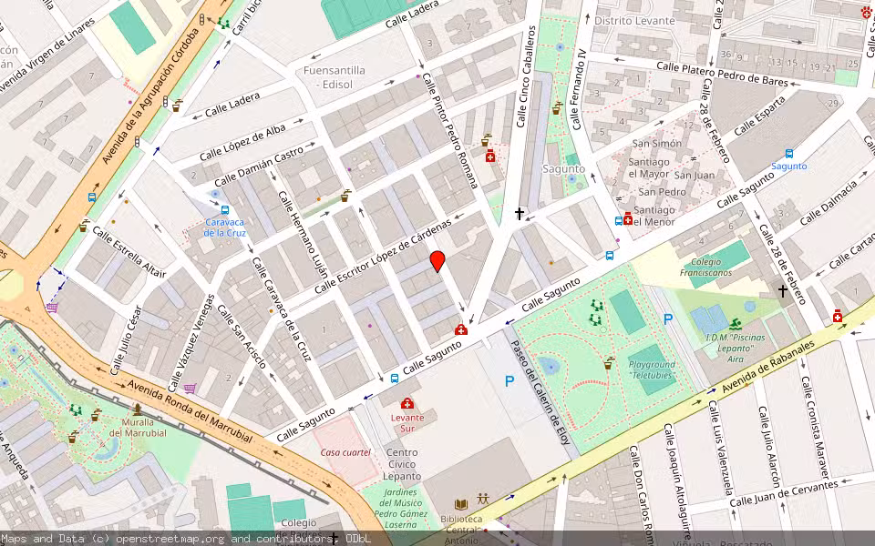 Mapa de Subasta Inmueble (Vivienda) en Cordoba, Córdoba