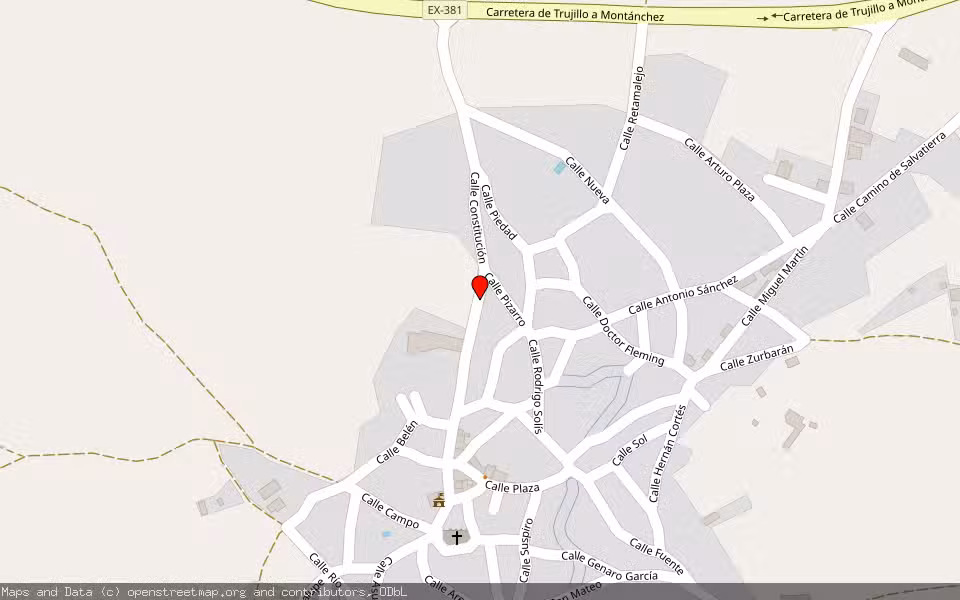 Mapa de Subasta Inmueble (Vivienda) en Torre De Santa Maria, Cáceres