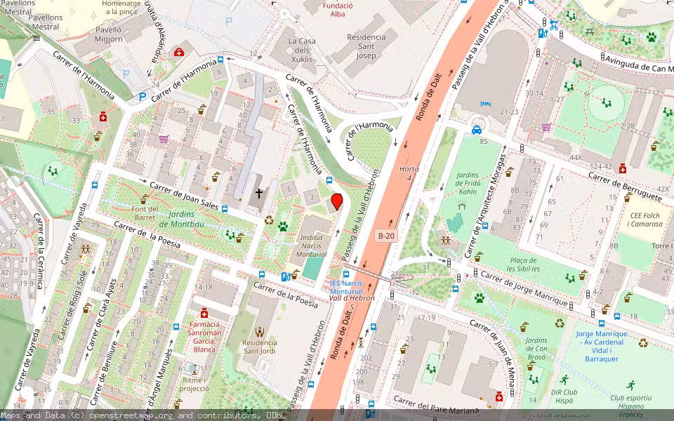 Mapa de Subasta Inmueble (Vivienda) en Barcelona
