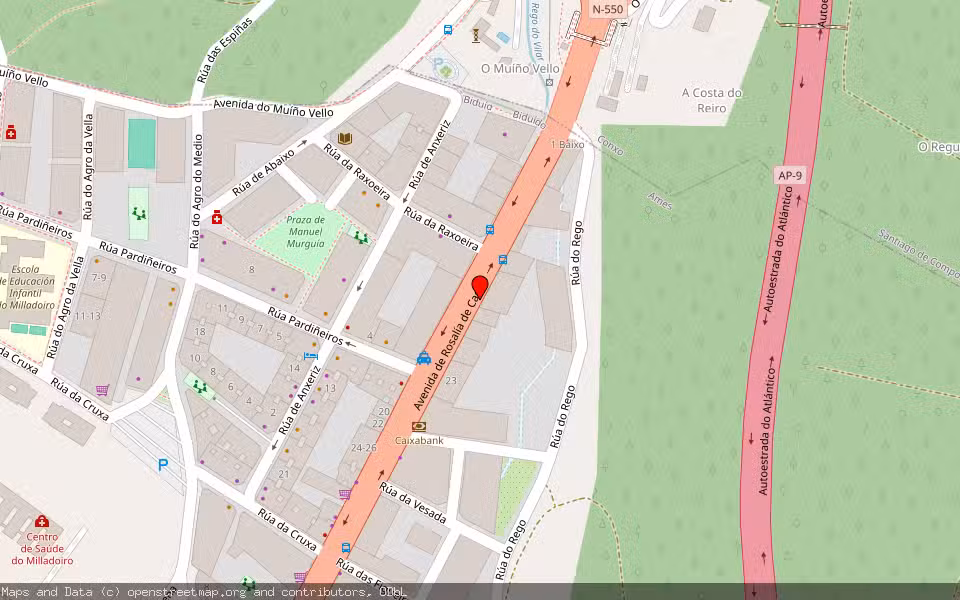 Mapa de Subasta Inmueble (Local comercial) en Ames, A Coruña