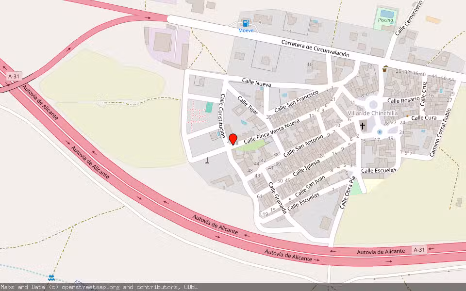 Mapa de Subasta Inmueble (Solar) en Chinchilla De Montearagon (el Villar), Albacete