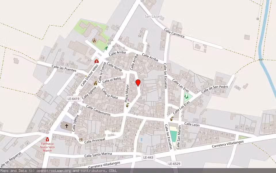 Mapa de Subasta Inmueble (Vivienda) en Santa María Del Rey, León