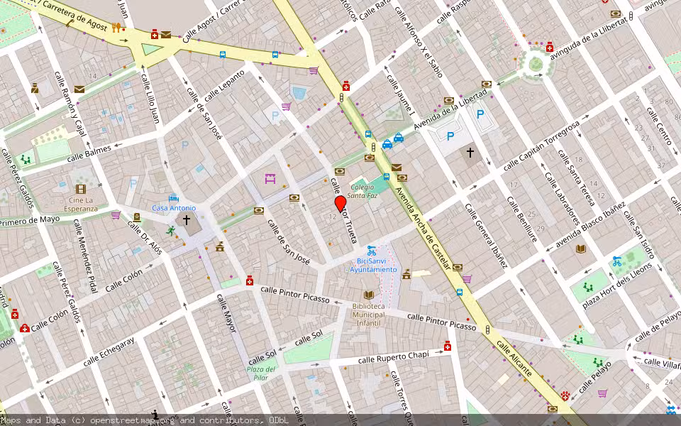 Mapa de Subasta Inmueble (Local comercial) en Sant Vicent Del Raspeig/san Vicente Del Raspeig, Alicante/Alacant