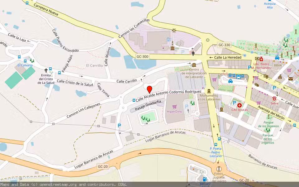 Mapa de Subasta Inmueble (Vivienda) en Arucas, Las Palmas