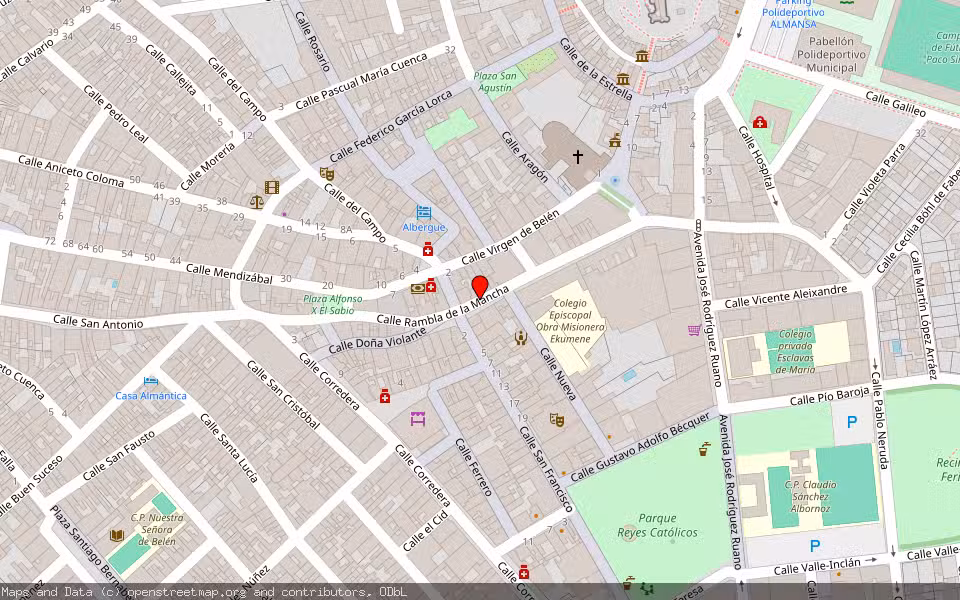 Mapa de Subasta Inmueble (Vivienda) en Almansa, Albacete