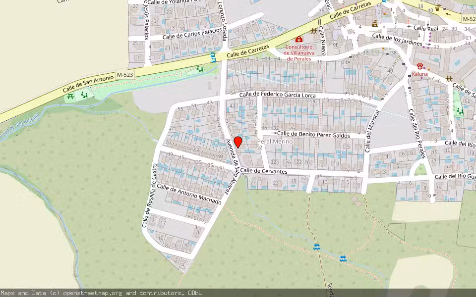 Mapa de Subasta Inmueble (Vivienda) en Villanueva De Perales, Madrid