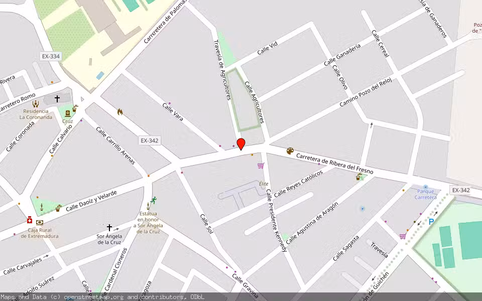 Mapa de Subasta Inmueble (Otros) en Villafranca De Los Barros, Badajoz