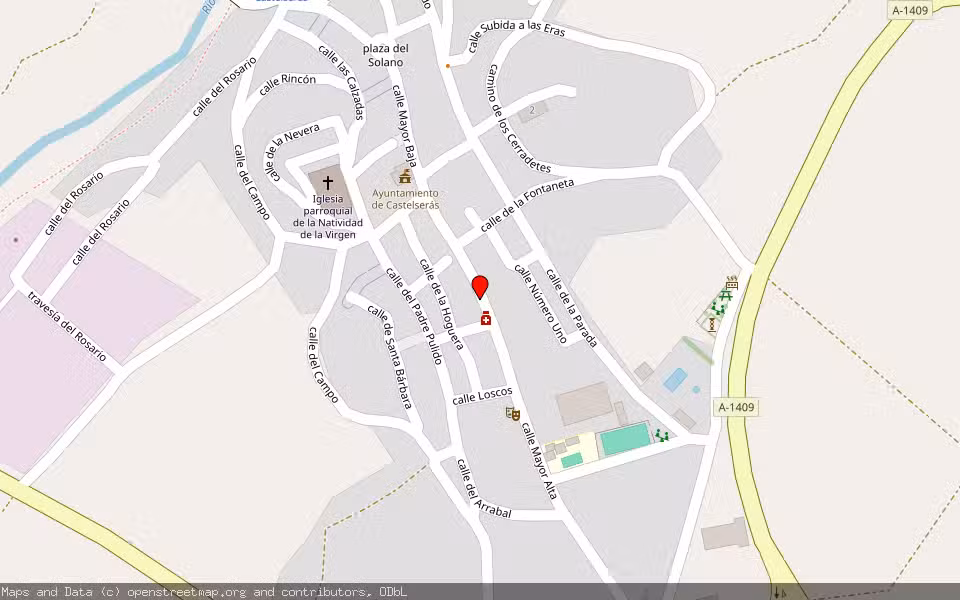 Mapa de Subasta Inmueble (Solar) en Castelseras, Teruel