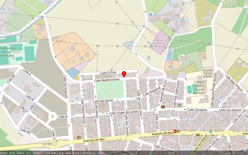Mapa de Subasta Inmueble (Vivienda) en Los Montesinos, Alicante/Alacant