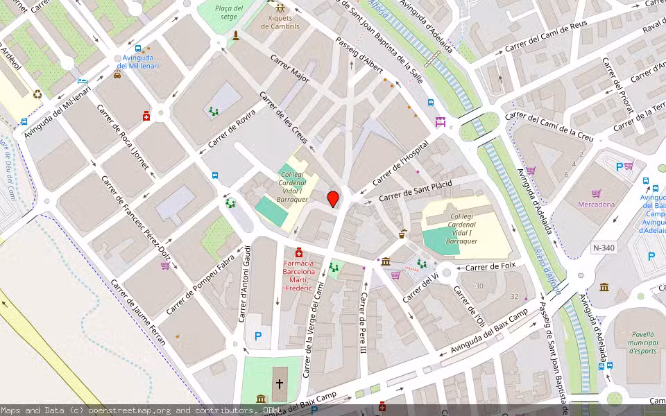 Mapa de Subasta Inmueble (Garaje) en Cambrils, Tarragona