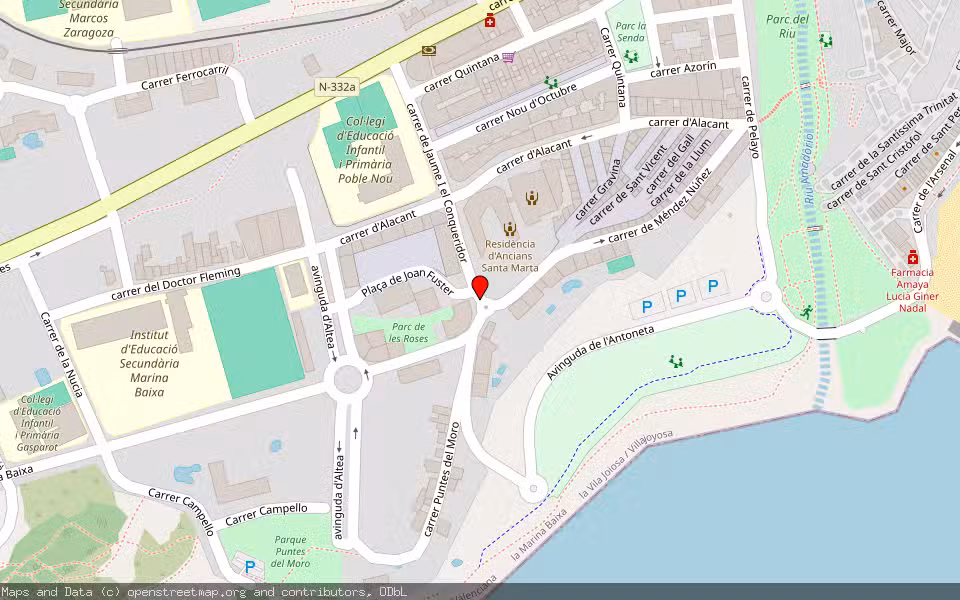Mapa de Subasta Inmueble (Vivienda) en Villajoyosa, Alicante/Alacant