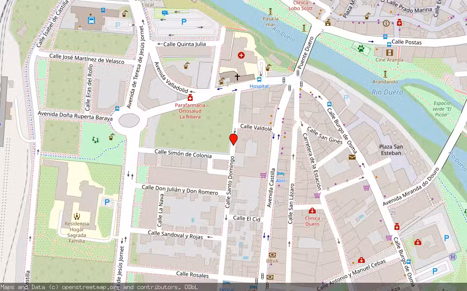 Mapa de Subasta Inmueble (Local comercial) en Aranda De Duero, Burgos