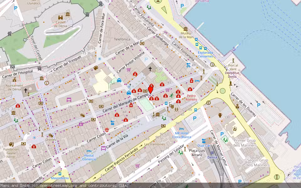 Mapa de Subasta Inmueble (Vivienda) en Denia, Alicante/Alacant