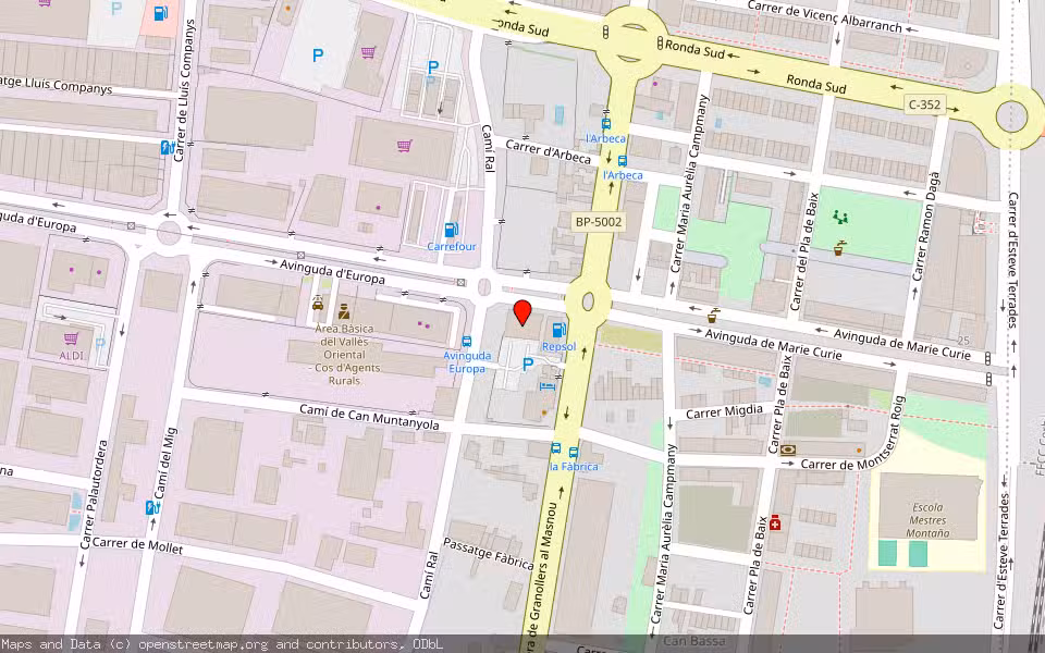 Mapa de Subasta Inmueble (Garaje) en Granollers, Barcelona