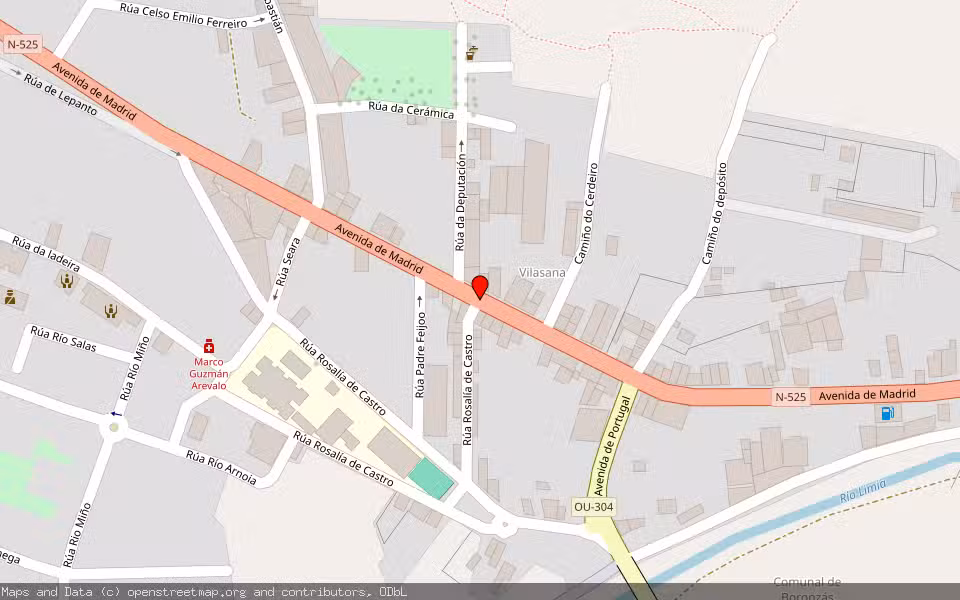 Mapa de Subasta Inmueble (Garaje) en Xinzo De Limia, Ourense