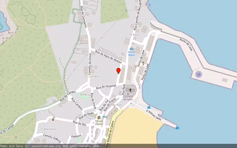 Mapa de Subasta Inmueble (Finca rústica) en Laxe, A Coruña