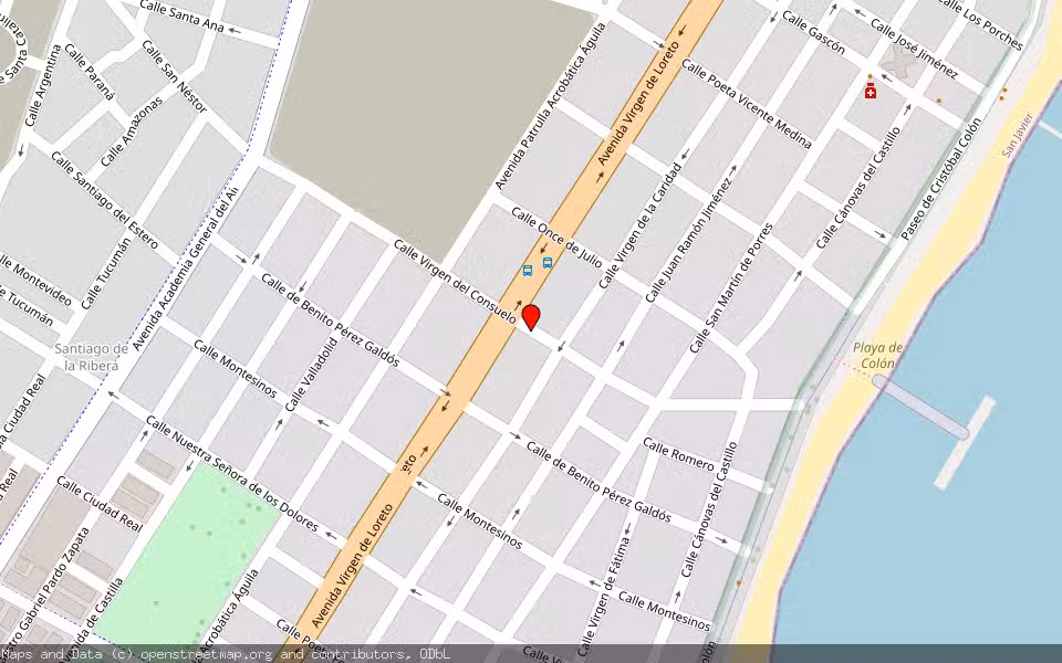 Mapa de Subasta Inmueble (Vivienda) en San Javier, Murcia