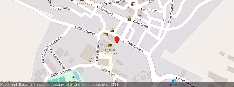Mapa de Subasta de Inmueble (Vivienda) en Mas De Las Matas, Teruel 