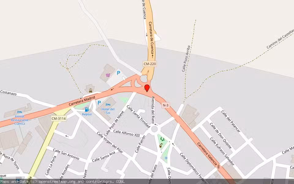 Mapa de Subasta Inmueble (Nave industrial) en Motilla Del Palancar, Cuenca