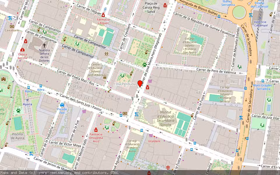 Mapa de Subasta Inmueble (Garaje) en Valencia, Valencia/València