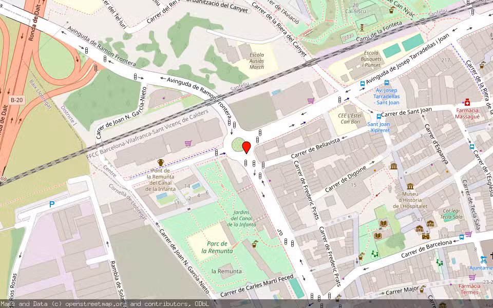 Mapa de Subasta Inmueble (Vivienda) en L'hospitalet De Llobregat, Barcelona