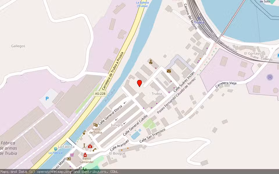 Mapa de Subasta Inmueble (Vivienda) en Trubia, Asturias