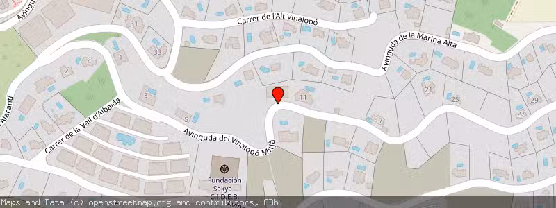 Mapa de Subasta de Inmueble (Vivienda) en Pedreguer, Alicante 
